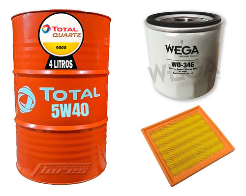 Cambio De Aceite 5w40 4l + Kit Filtros Vw Gol Trend 1.6 Msi 0
