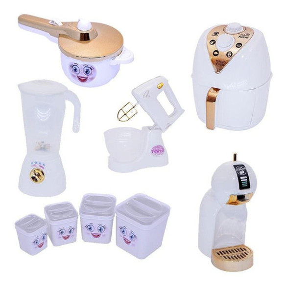 Cozinha Infantil Menina Kit 9 Peças - Liquidificador 0