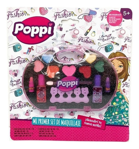 Set Portable Maquillaje Niñas Estilo Esmalte Brillo Espejo 0