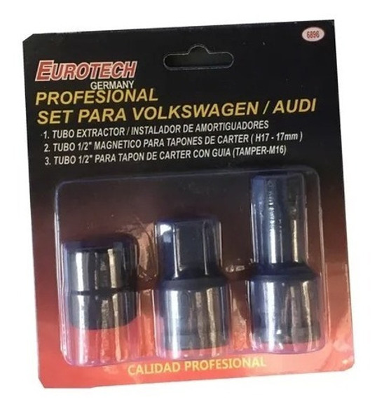 Kit 3 Extractor Amortiguador Carter Vw Audi H17 M16 Eurotech 0