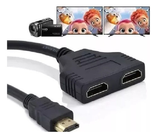 Multiplicador Hembra Split Splitter Hdmi 1.4 De 1 Macho A 2 0