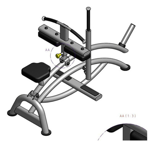Plano P Fabricar Maquina De Gym.banco De Gemelos Pantorrilla 1