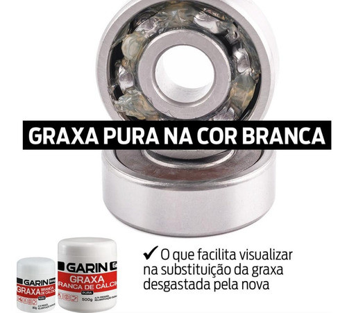 Graxa Cálcio Branca 500g Baixa Rotação Lubrifica Rolamento 1