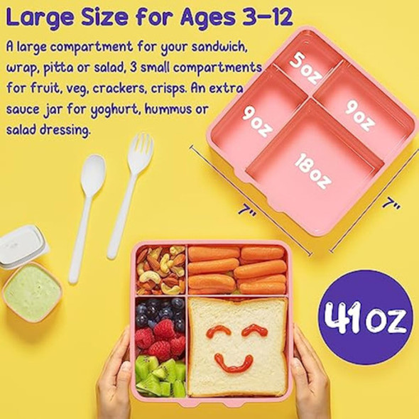 Fimibuke Lonchera Bento Para Niños, A Prueba De 1