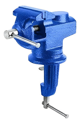 Morsa De Banco Mordaza 50mm Giratoria Yunque Mesa Hierro 0