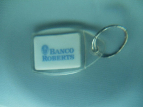 Llavero Antiguo Banco Roberts Acrílico 6x3 Cm Zona Caballito 0
