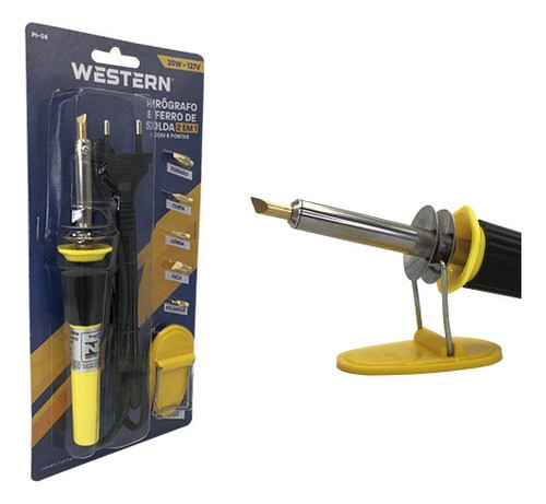 Pirógrafo Gravador E Ferro De Solda Com 5 Pontas - Original 0