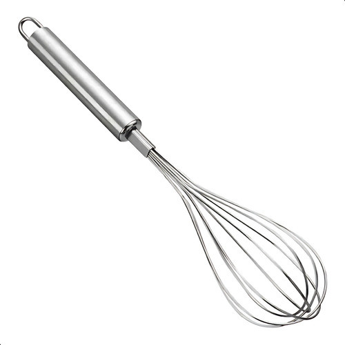 Batedor Clara Ovos Omelete Bolo Massas Fouet Fuê De Aço Inox 0