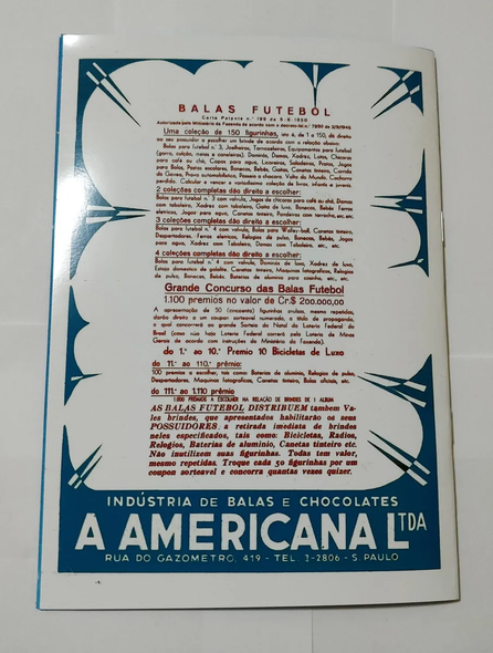 1950 World Cup Sticker Album – “Balas Futebol” Reproduction | Complete Collector’s Edition (21 x 15 cm)
