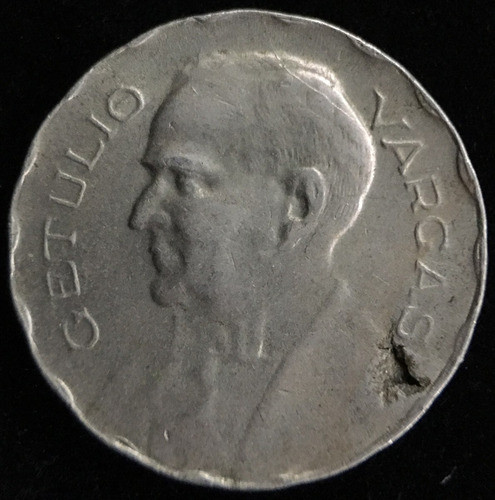 Brasil, 200 Reis, 1938. Getulio Vargas. Error. Sin Circular 0