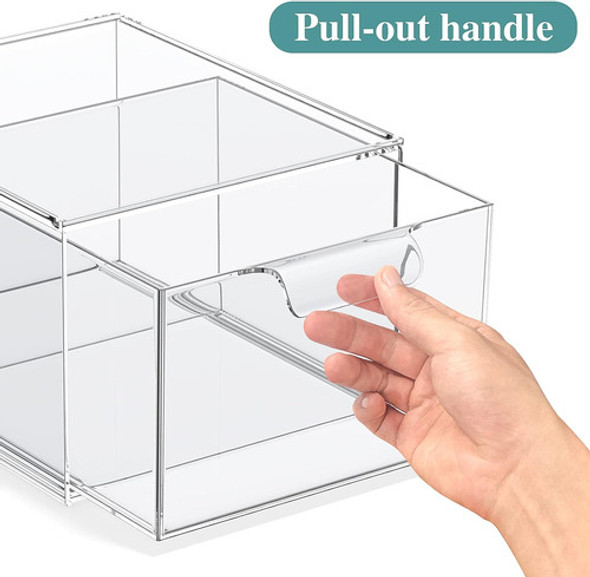 Organizador De Maquillaje Apilable Con Cajón De Plástico 1