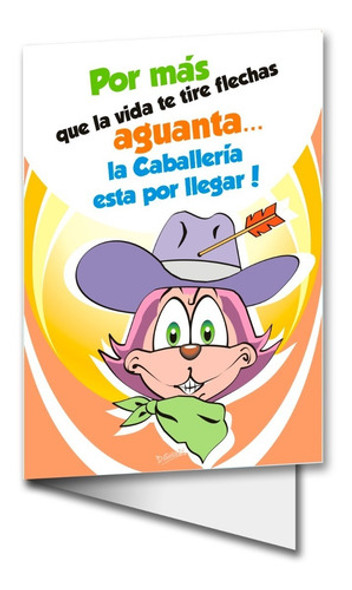 Gatito Cowboy Dos Tarjeta De Saludo Motivacional Humor Broma 1