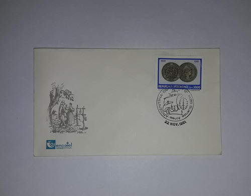 Sobre Primer Día Emisión 22 De Noviembre 1981 Argentino Oro 0