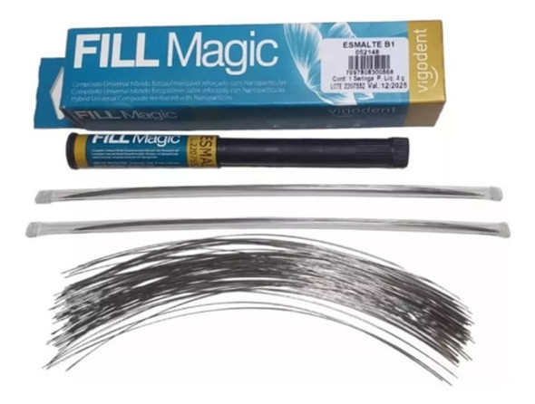 Kit Órtese De Unha 20x Fio Metálico + 1esmalte B1 Fill Magic 0
