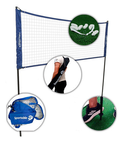 Red Voley De 6 Mts Con Parantes De Hierro + Cintas 12x6 Mts 0