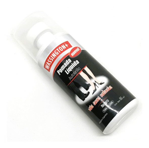 Pomada Líquida Con Aplicador Wassington 60cc. Color: Negro 0