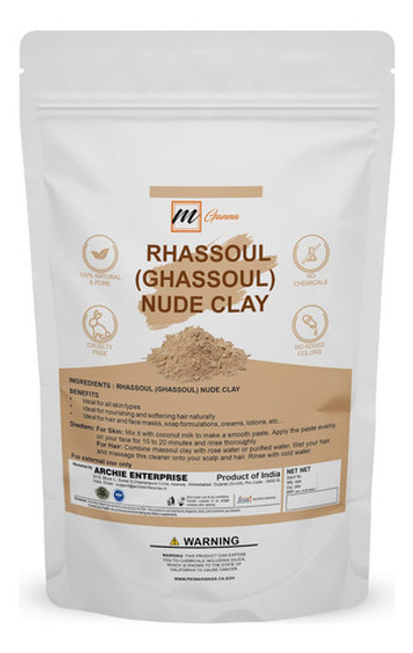 Mganna 100% Natural Marroquino Rhassoul Argila Lava Argila 0