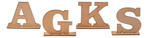 Letra P En Mdf De 20 Cm Con Base - Goldín Papelería 0