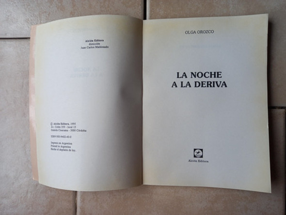 La Noche A La Deriva Olga Orosco Alción Editora 1