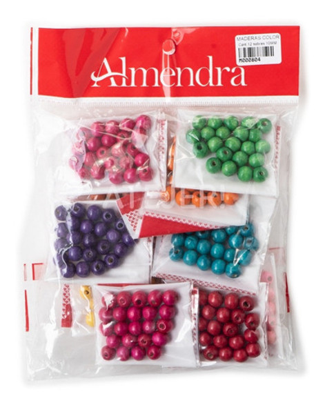 Formas De Madera Almendra Art M804 10mm X 12 Sobres Colores 0 Formas De Madera Almendra Art M804 10mm X 12 Sobres Colores 0