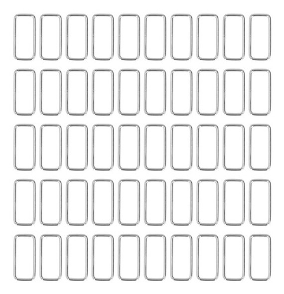 Anéis De Fivela 50pcs Retângulo De Ferro Durável De Metal Pa 1