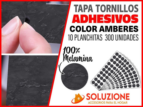 Tapa Tornillos Adhesivos Melaminico X 300 Unid Color Amberes 1