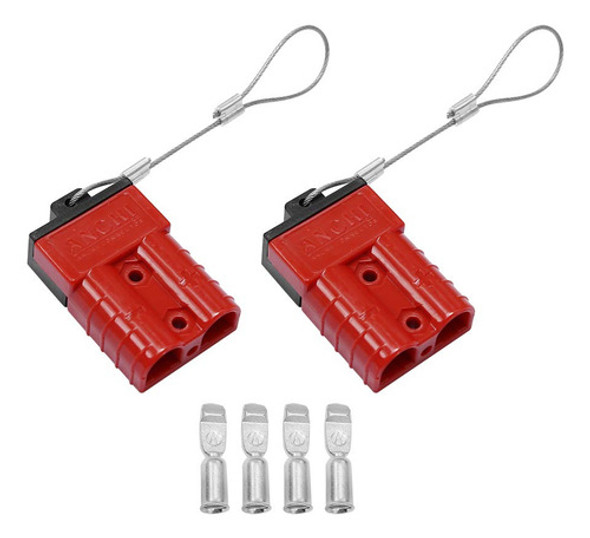 Paquete De 2 Cables De Calibre 6-10, Batera De 50 A, Color R 0