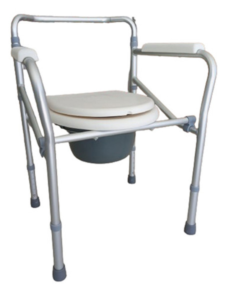 Silla De Ducha Inodoro Aluminio Plegable Portatil Regulable 0