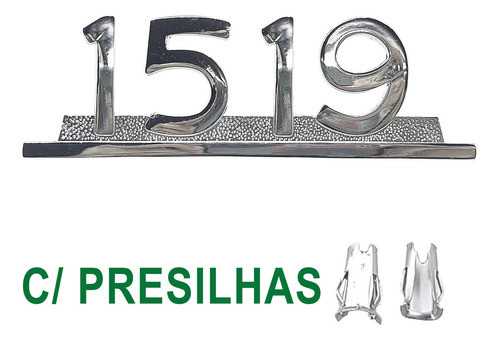 Emblema Caminhão Mb 1519 Cromado Ferro Zamak C/ Presilha 0