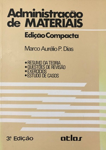 Administração De Materiais De Marco Aurélio P. Dias Pela Atlas (1992) 0