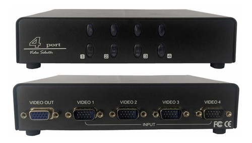 Seletor De Video Vga 4x1 Chaveador 4 Entradas 1 Saída Vga 0