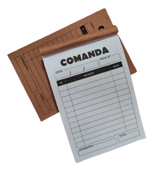 10 Blocos Comanda Para Lanchonete Restaurante 10x15 1