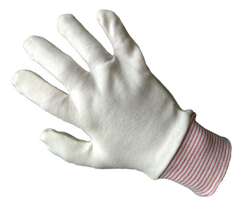 Guante Interlock Tela Tactico Blanco Talle 8 1/2 0