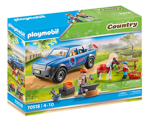 Playmobil Ferreiro Com Carro - Country - 70518 0