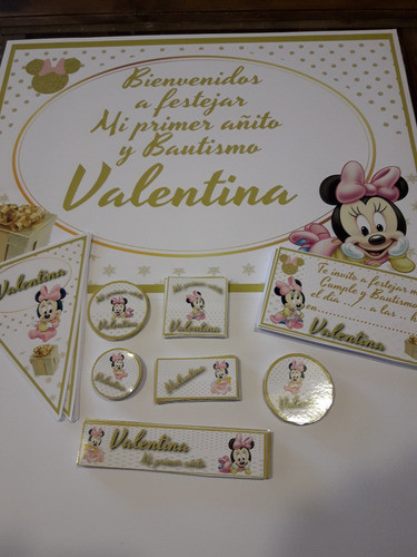 Minnie Bebe Kit Cumple Impreso Y Cortado 0