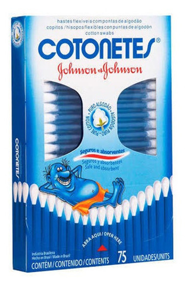 Cotonete Johnsons & Johnsons 75 Unidades - Kit C/15 1