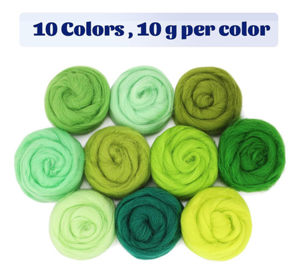 Lana De Fibra De 10 Colores Para Telar, 10gr Por Color 1