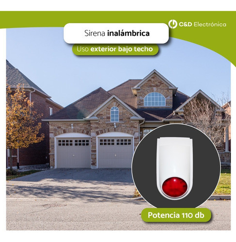 Sirena Inalámbrica De Exterior Luz Estroboscópica-smartalarm 1