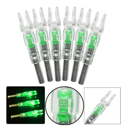 Nock Luminosos Para Flechas 5.3 Mm X 3 Unidades Arqueria Ver 0