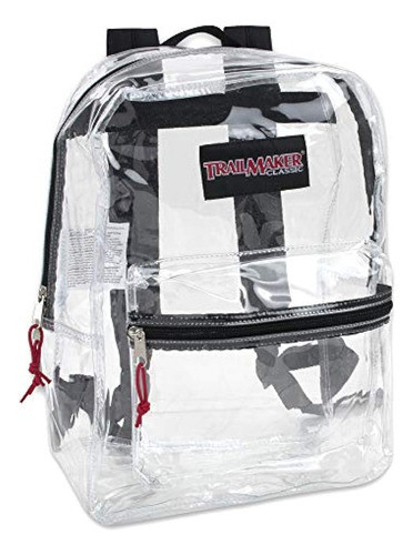 Mochila Transparente Con Correas Reforzadas Y Bolsillo Front 0