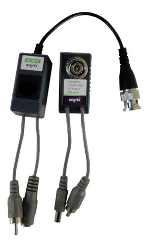 Balun De Video Audio Alimentacion Nisuta Ns-bavc X Par Utp 0