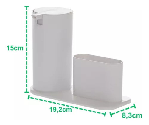 Kit Com 05  Dispenser Plus Branco Redondo  Paramount 1