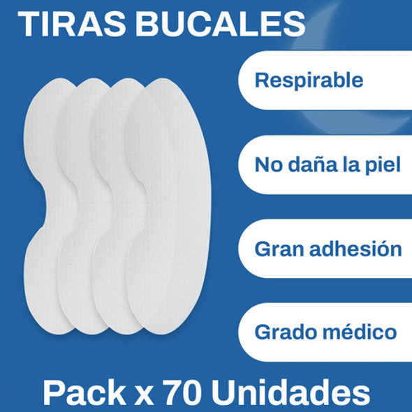 Tiras Bucales Anti Ronquidos Pack 70 Unidades Alivio Sueño 1 Tiras Bucales Anti Ronquidos Pack 70 Unidades Alivio Sueño 1