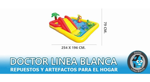 Play Center Inflable Ocean 254x196x79 Cm. + Inflador 1