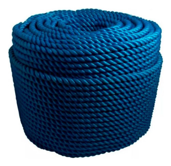 Corda Nylon Torcida 12mm Azul Náutico Pesca 220m Rolo 15kg 0