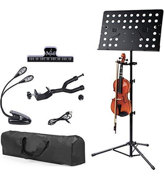 Soporte De Partituras Klvied Con Colgador De Violín, Soporte 0
