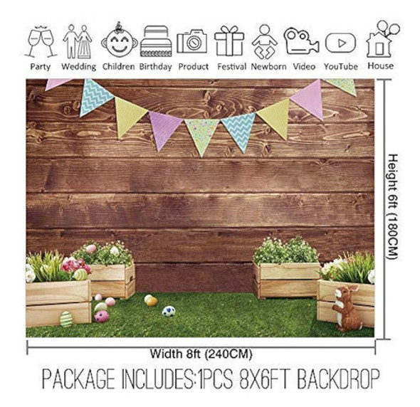 Allenjoy 8x6ft Tela Primavera Pascua Telones De Fondo Para N 0