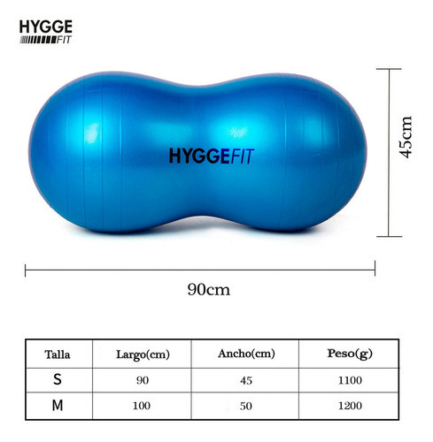 Pelota Maní Ovalada Esferodinamia 90 X 45cm Pilates Yoga Gym 1