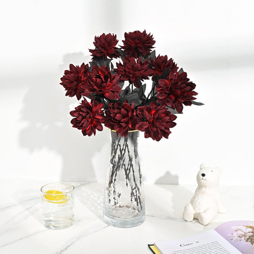 Sunm Boutique 10 Paquetes Flores Artificiales Dalia, 15.3 1
