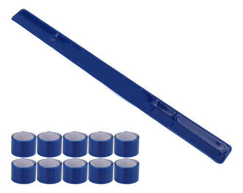 Pulseira Reflexiva Blue Slap Bands Braçadeira De Aço Silício 1